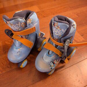 Bluey Kids Training Roller Skates, Adjustable Sizing, Size 9-12